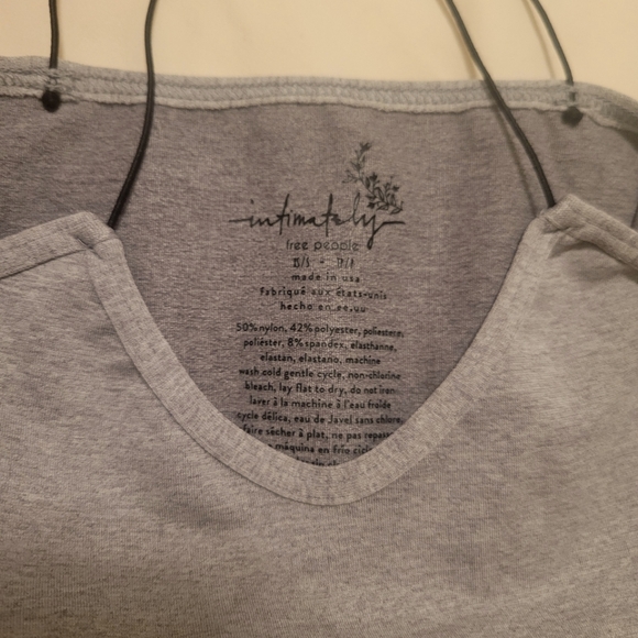 FREE PEOPLE INTIMATELY Seamless Brami Bra Bralette Heather Gray Base Layer NWOT - Picture 4 of 4